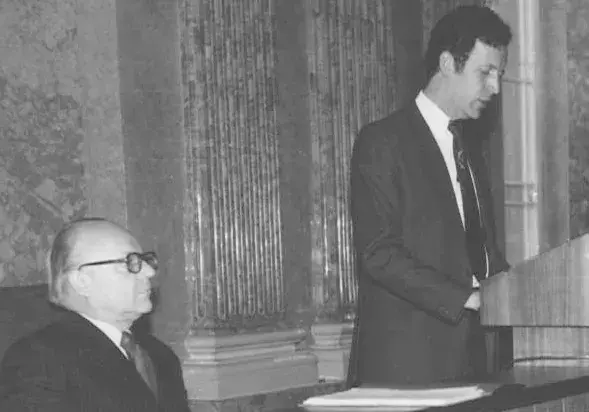 Heinz Zemanek und Norbert Rozsenich bei der Gründungssitzung