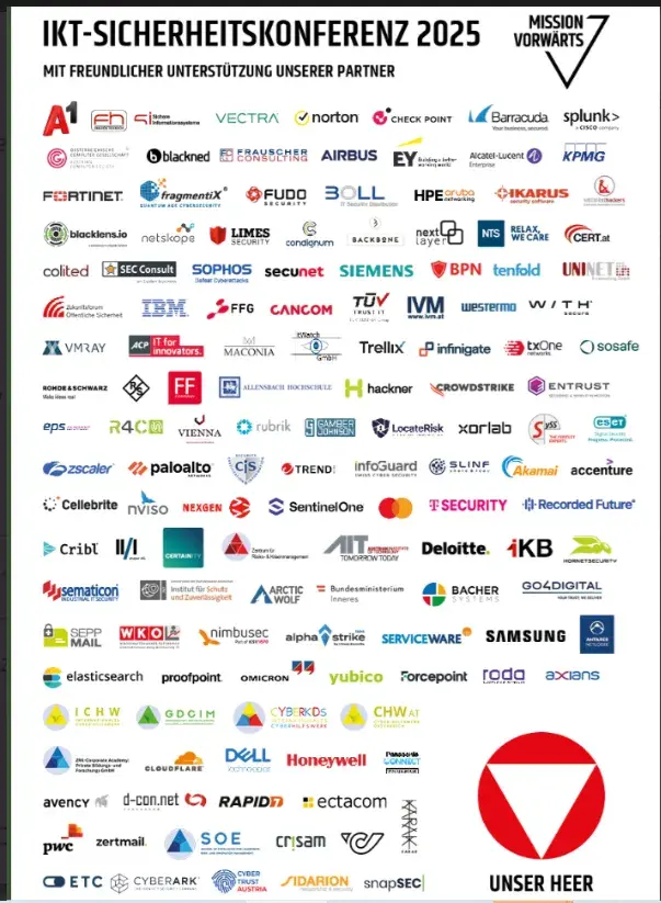Poster mit allen Partnern der IKT-Sicherheitskonferenz 2025
