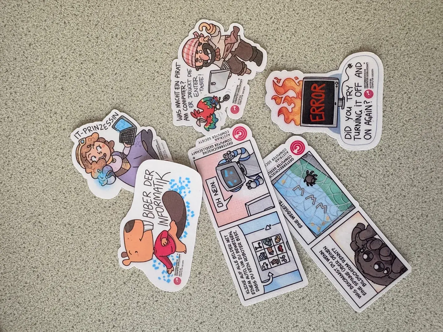 Frisch geplottete Sticker