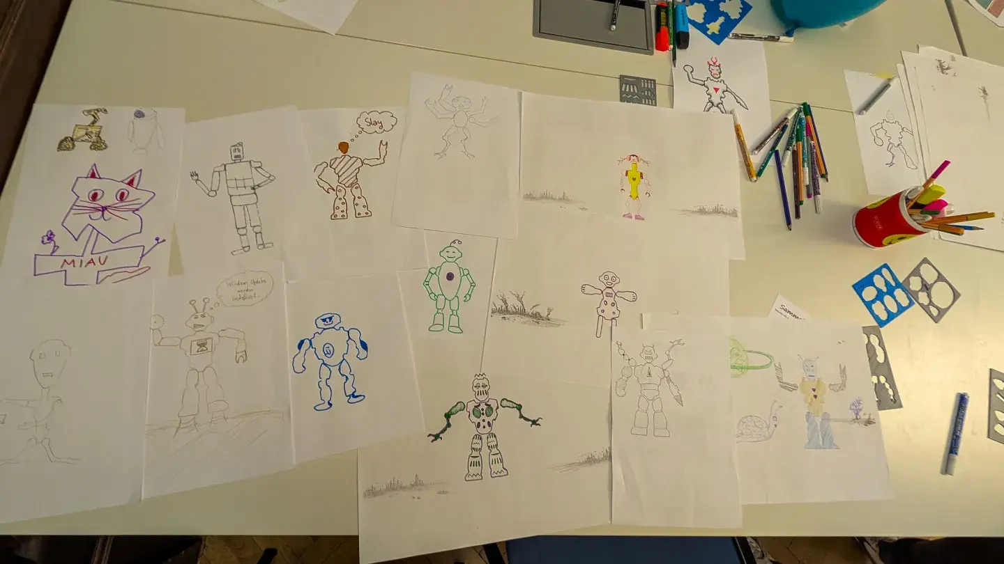 Zeichnungen von Robotern