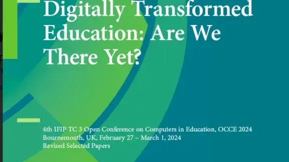 Buchcover: Digitally Transformed Education: Are we there yet? Margaret Leahy und Christophe Reffay (eds), Springer