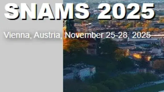 Schriftzug SNAMS 2025, im Hintergrund Wien