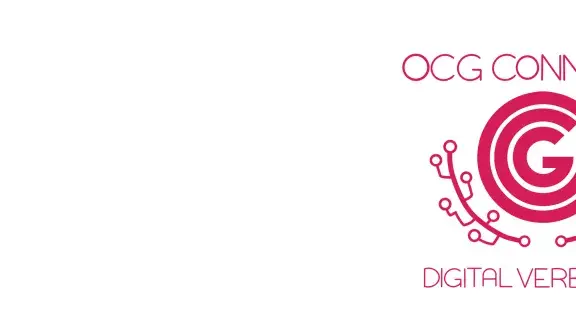 OCG-CONNECT-IT Digital verbunden (Logo der OCG plus Jubiläumsranke)