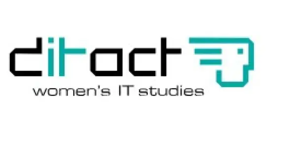 Logo Schriftzug ditact, women´s IT studies