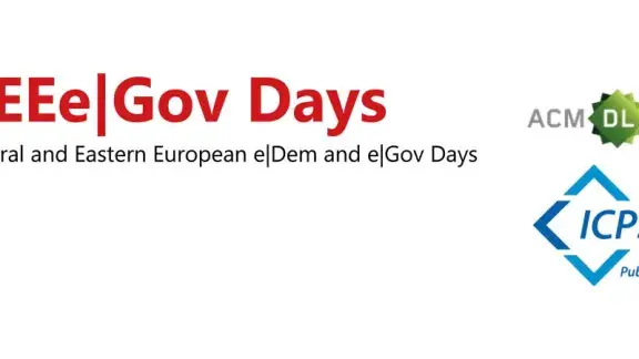 CEEeGov Days (Text); Logos von ACM Digital Library und ICPS/ACM