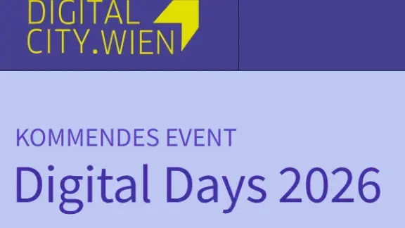 Logo Digital City Wien mit Text Kommendes Event Digital Days 2026